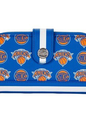 Loungefly NBA New York Knicks Blue and Orange Zipper Closure Wallet NWT